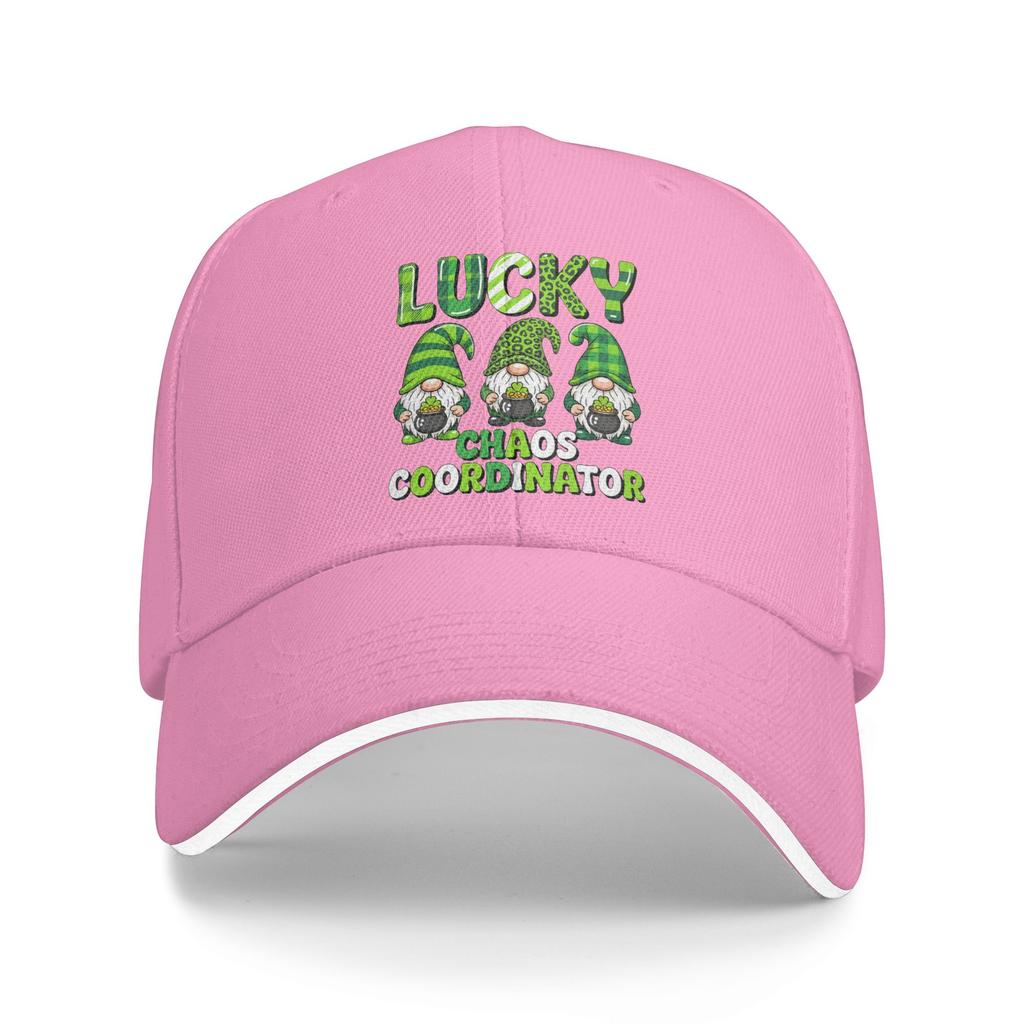 St Patrick's Day Lucky Shamrock Leopard Gnomes Irish Baseball Cap Hip Hop Hats Spring Couple Women Hunting Camping Baseball Caps