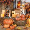 7PCS Simulation Pumpkin Model Set Artificial Fall Harvest Decoration for Halloween Thanksgiving Table Garden Party Display Props