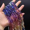 1 нить разноцветных бусин из натуральных драгоценных камней, богемные нерегулярные овальные бусины-разделители для изготовления украшений, рождественских поделок, ожерелий и браслетов своими руками, 38 см