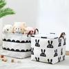 1 PC Cotton and Linen Folding Storage Basket Children's Toy Storage Box Fabric Sundries Storage Basket Washing Basket LM