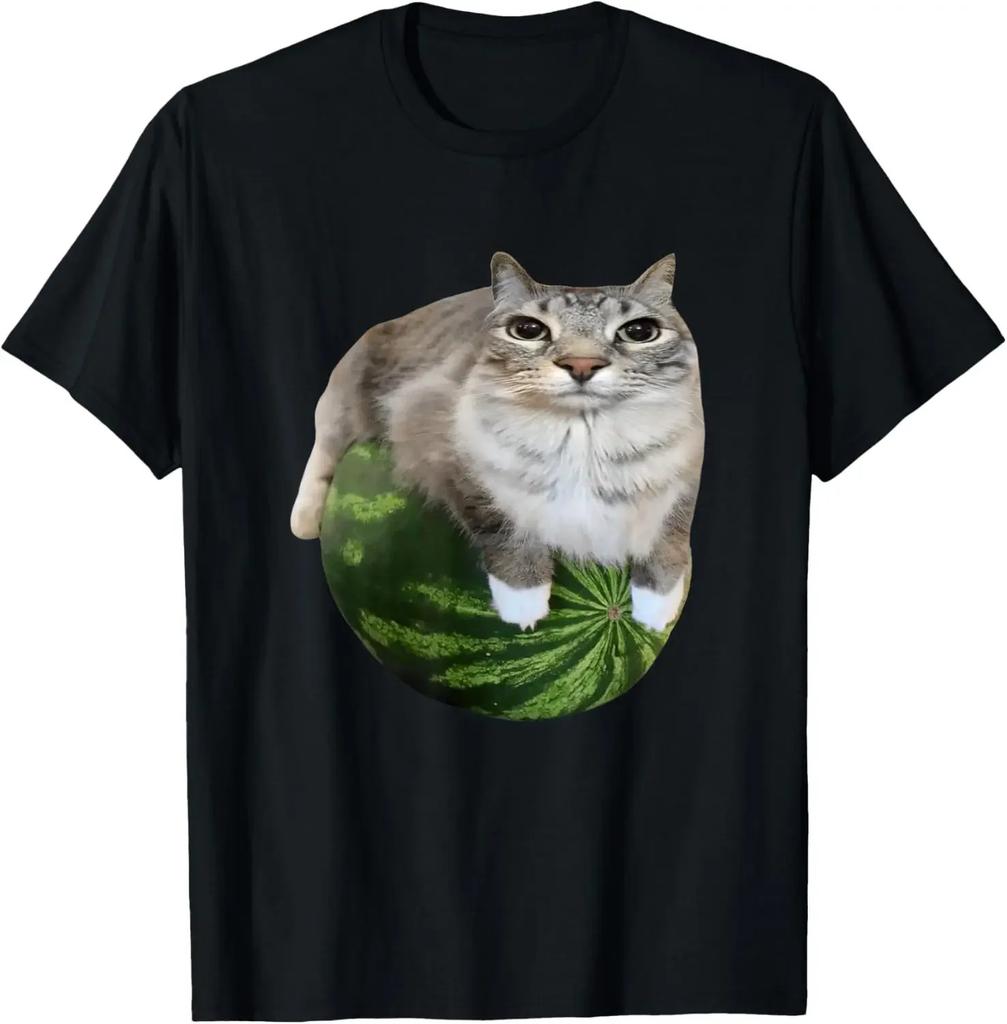 Watermelon Cat Silly Cat Meme Tshirt A Hilarious Watermelon Print Shirt Is A Stylish Unisex Top For Both Unisex And Unisex