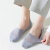 Cotton Sock Slippers Summer Thin Breathable Invisible No Show Socks  Solid Color Non-slip Silicone Low Cut Socks
