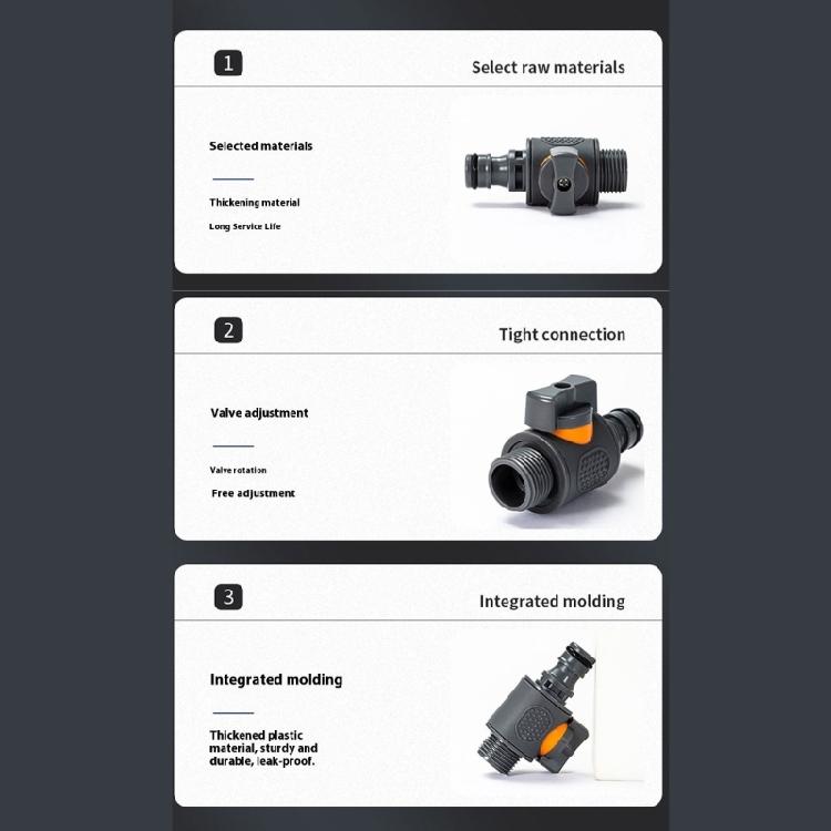 Instants Connects Disconnect 6 Point Threaded Hose Adapter ABS Plastic Materials With Flows Control Mechanism