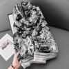 Autumn and Winter Trendy Black and White Imitation Cashmere Abstract Tiger Print Shawl Women's Personalized Niche Scarf