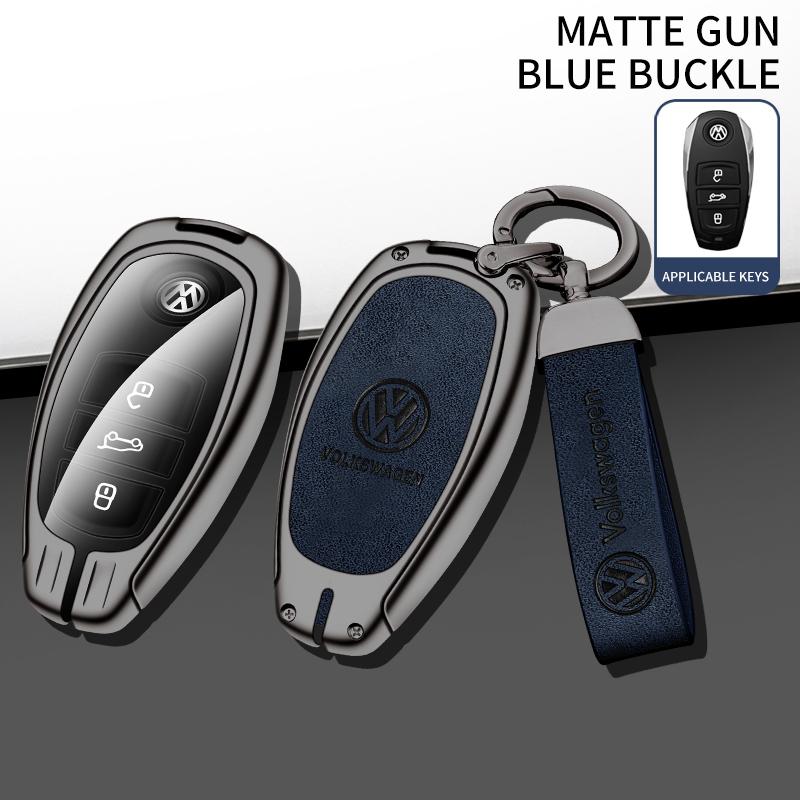 Для VOLKSWAGEN Чехол-защита для автомобильного ключа из цинкового сплава и кожи для Volkswagen VW Golf 6 Mk6 Tiguan Polo Passat CC B6 B7 К