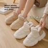 Women's Thick-Soled Cotton Plush Boots: Non-Slip, Waterproof, Warm, Perfect for Outdoor/Indoor Use In Winter