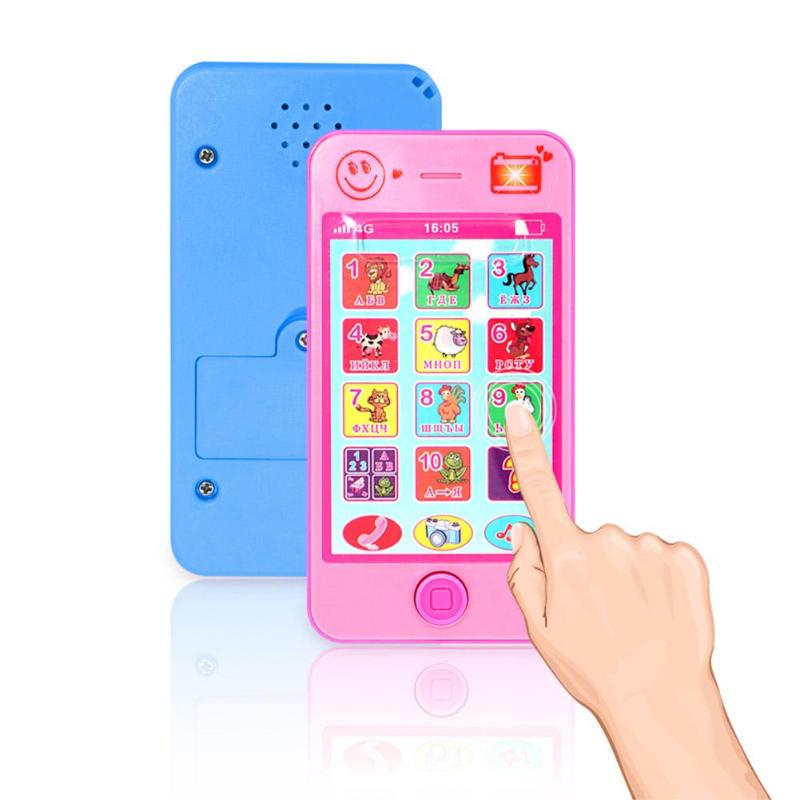 Детский игрушечный телефон с играми песнями и светящихся