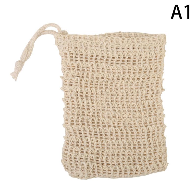 Натуральный хлопковый льняной пенящийся мешочек для мыла Saver Net Mesh Массажный отшелушивающий мешочек Bathing Bubble Maker Инструмент для очистки