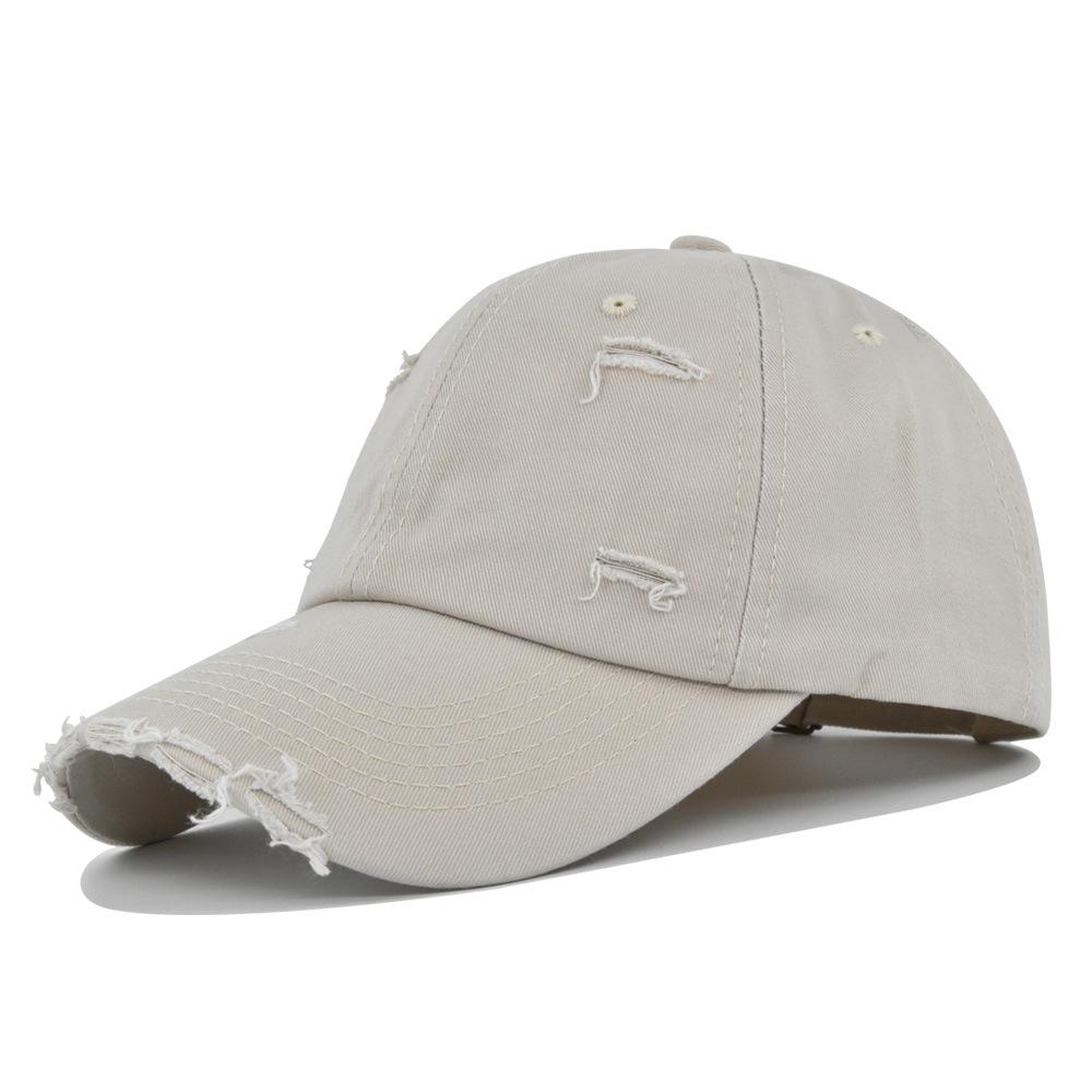 Baseball Cap Snapback Hat Pure baseball cap Water washing Hole Spring Autumn Cap Hip Hop Fitted Cap For Men Women