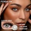 FUNSACHY 2pcs New Colored Contact Lenses for Eyes Fashion Cosmetic Brown Pupils Gray Lenses for Eye Multicolored Contact Lens