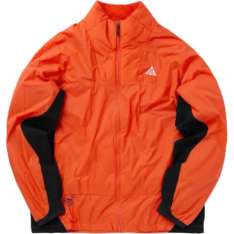 Nike Куртка мужская с длинным рукавом и молнией, цветной блок, логотип, оранжевая, DX7881-809
