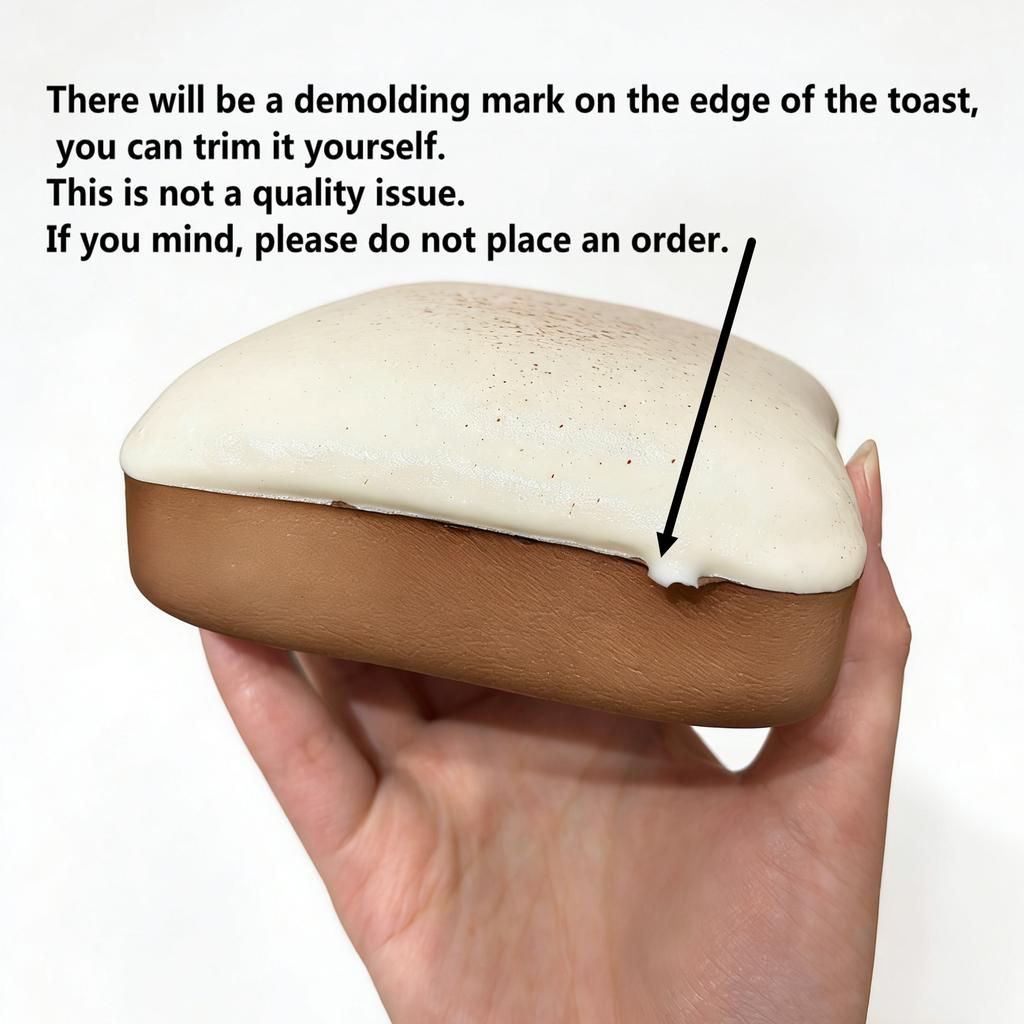 Soft Simulated Toast Squeeze Stress Relief Toys Squishy Bread Squeeze Fidget Toys Decompression Slow Rebound Sensory Toy Adults