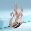 Korean Fashion Crystal Swan Brooch Femininity Versatile Animal Corsage Niche High-End Design Pin Accessories