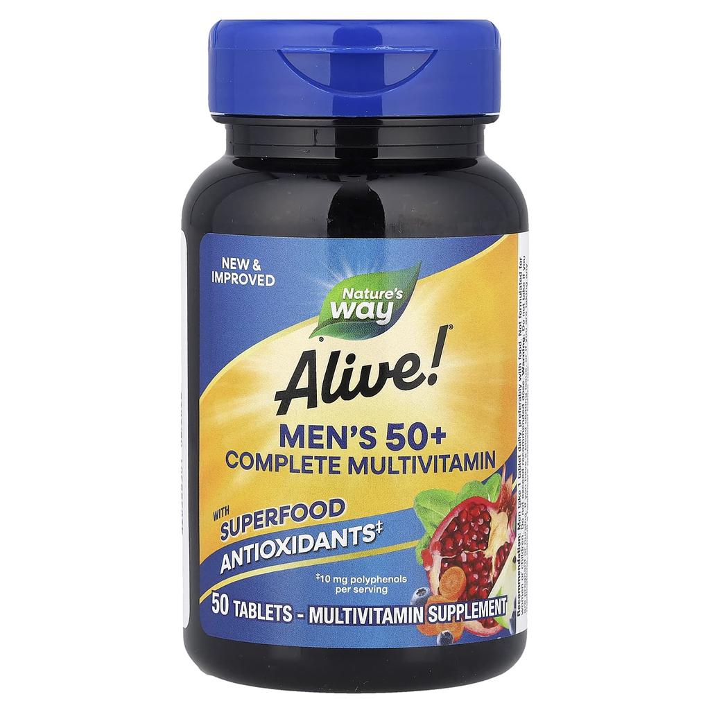 Nature'S Way, Alive!® Complete Multivitamin for Men 50+, 50 Tablets