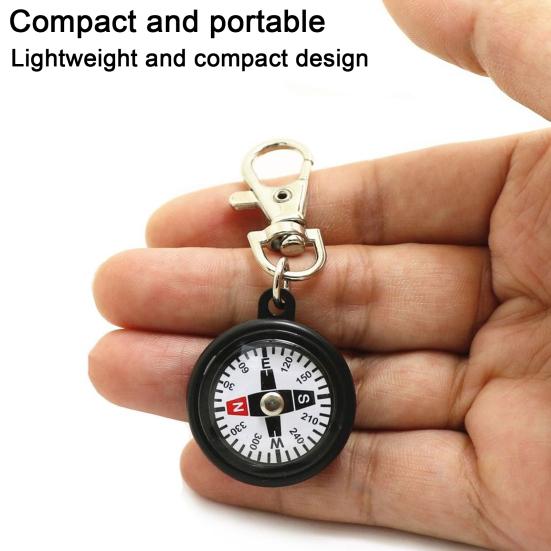 Портативный брелок-компас, компас для выживания на открытом воздухе, пеший туризм, компактный ручной компас с брелоком, инструмент для кемпинга