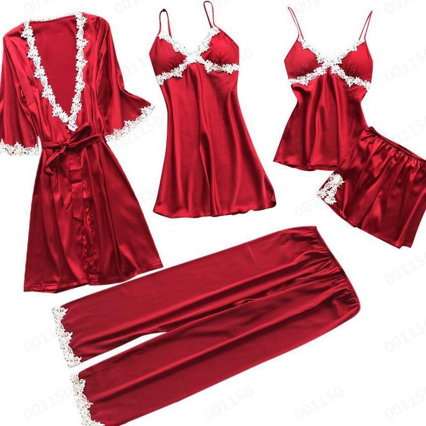 2019 Европейский и американский женский сексуальный пижамный комплект больших размеров: Летний халат для невесты с рукавом средней длины и халат