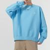 Nike Embroidered Letter Ribbed Crew Neck Sweatshirt Men Tops Sky-Blue DX9612-407