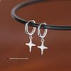 "925 Sterling Silver Star Ear Clips: 2023 High-End Niche Design, Light Luxury Hot-Selling Earrings for Women"