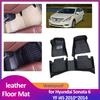 Автомобильный коврик для Hyundai Sonata 6 YF i45 2010~2014 2011 2012 Кожаный внутренний вкладыш для ног Водонепроницаемый коврик Аксессуары