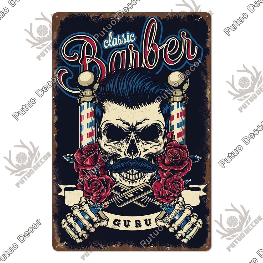 Декор парикмахерская жестяная табличка металлическая пластина винтажная ретро парикмахерская настенные художественные постеры железная картина для комнаты наклейки для дома