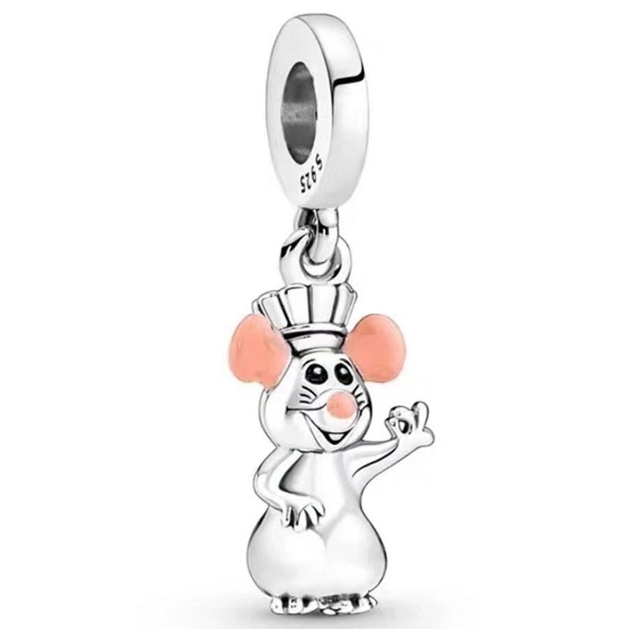 Самый продаваемый кулон-шарм из стерлингового серебра 925 пробы серии Disney, подходит для оригинального браслета DlY! Мода для дня рождения женщины