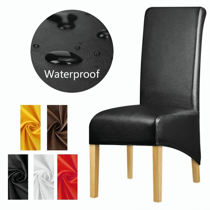 Водонепроницаемый чехол на стул XL из искусственной кожи, тканевые чехлы на стулья, защита для высоких стульев
