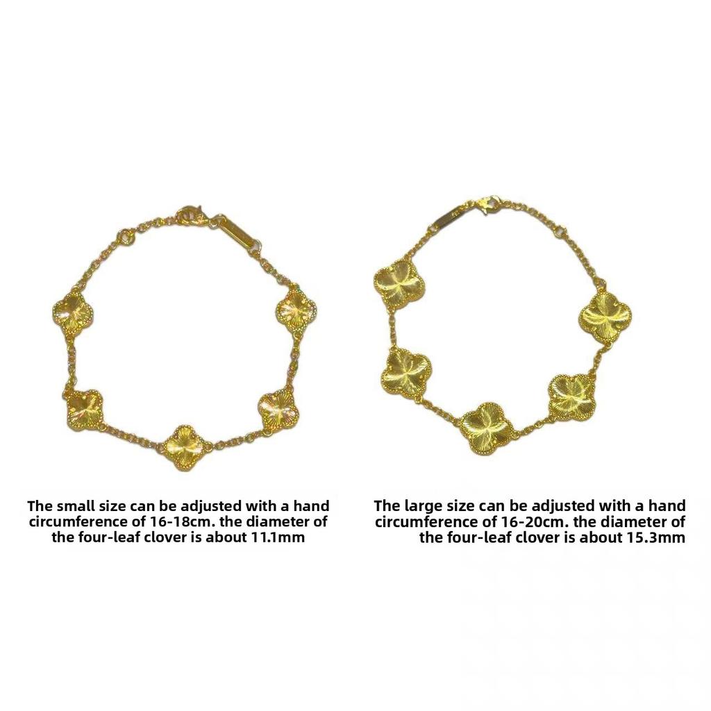 Color-preserving Trendy Four-leaf Clover Bracelet Fashion Niche Design Premium Bracelets for Women