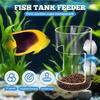 Fish Feeder For Aquarium 2025 New Fish Tank Dish Tray With Suction Cup Acrylic Fish Feeding Tube Fish Food Holder