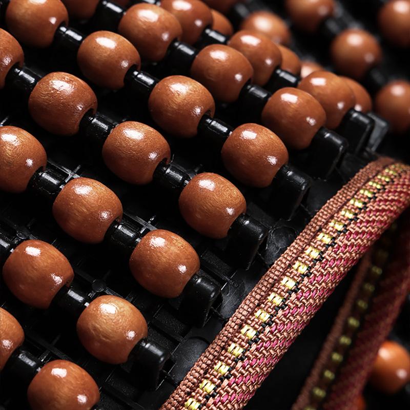 Летняя накидка на сиденье автомобиля из деревянных бусин - Дышащая и удобная, с премиальными деревянными бусинами, усиленной прошивкой, универсальная посадка