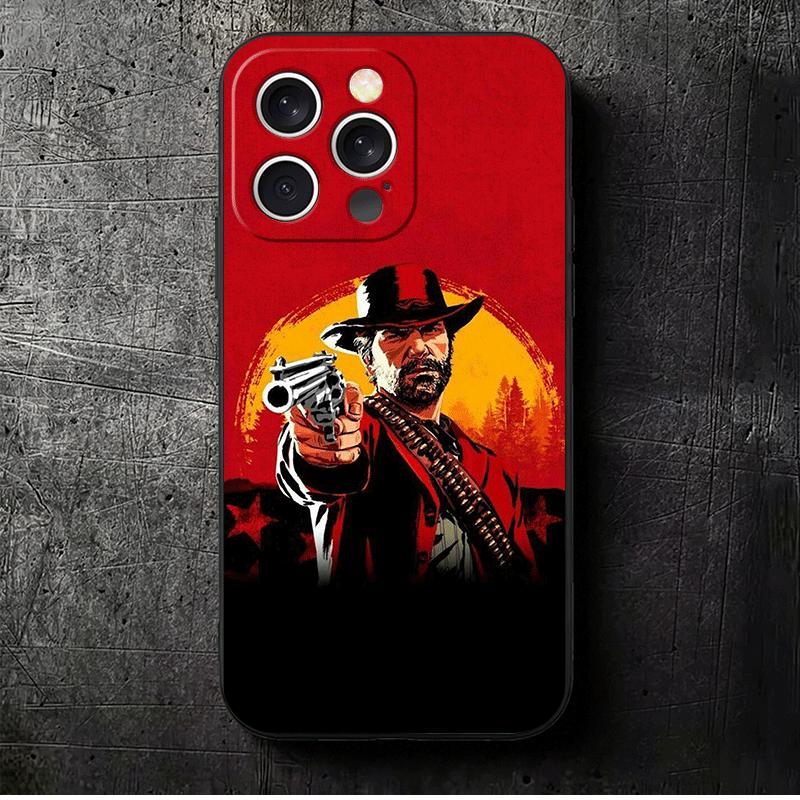 Мягкий чехол для телефона Red Dead R-Redemption для iPhone 16 16E 17 Air 15 Pro Max 14 Plus 13 Mini 11 12 7 Черная задняя крышка