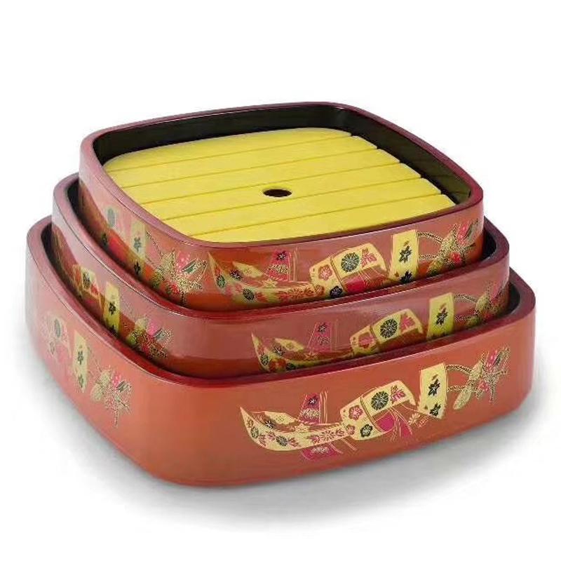 Японское ведро для суши Сашими Сырая рыба Блюдо из морепродуктов Суши-кухня Фруктовая тарелка Еда Хризантема Круглый поднос Лосось Ледяная тарелка