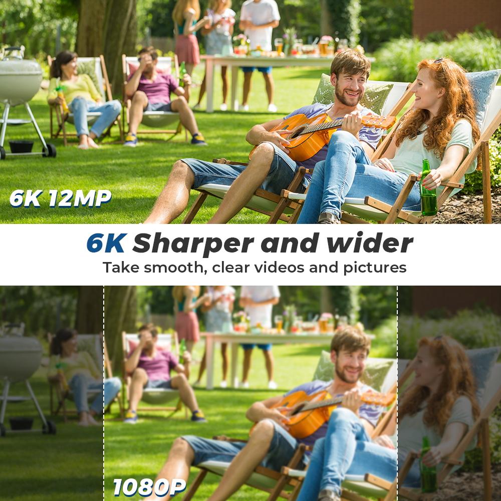 6K 12MP Wifi камера PTZ три экрана наружное автоматическое слежение ночное видение охранная система видеонаблюдения камера IP iCSee