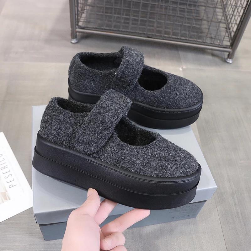 Туфли на плоской подошве из замши для женщин Туфли Мэри Джейн на платформе Модная женская обувь 2025 года Тренд Осень Новые Прогулки Уютные Туфли-лодочки Платье Zapatos Ladies