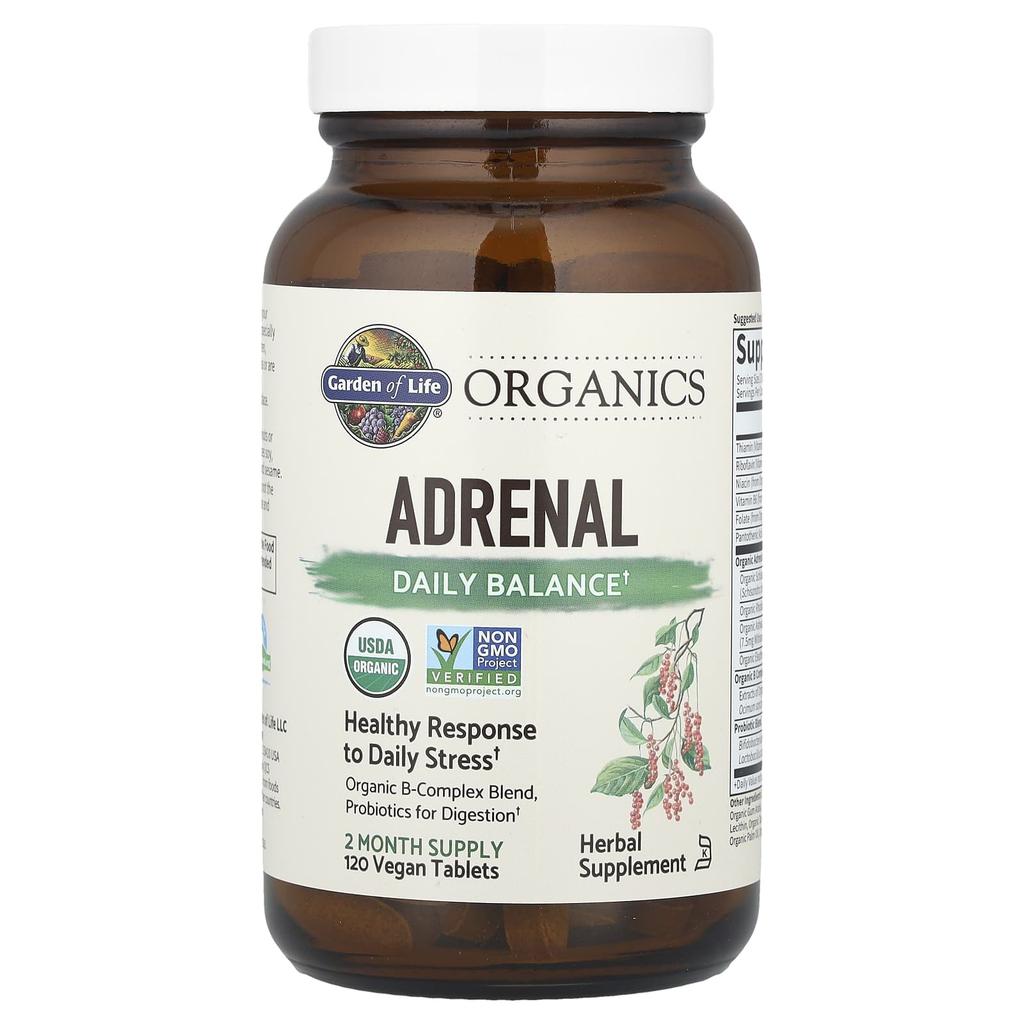 MyKind Organic, Adrenal, Daily Balance, 120 Vegan Tablets