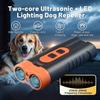 Dual Head Ultrasonic Dog Repeller and Training Device USB Rechargeable Anti Bark High Power with LED Flashlight for Outdoor
