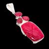 Kashmir Red Ruby Gemstone Handmade 925 Sterling Silver Jewelry Pendant 2.60" AH-5178