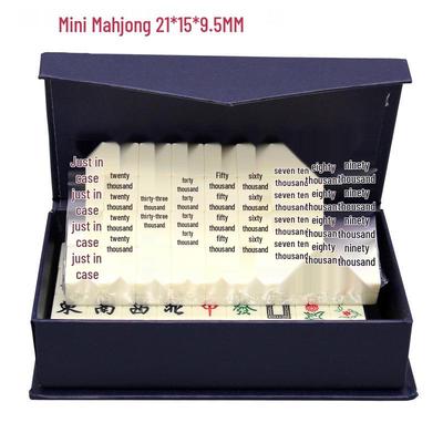 Мини 21 мм Портативный Набор Маджонга для Путешествий и Семейного Веселья