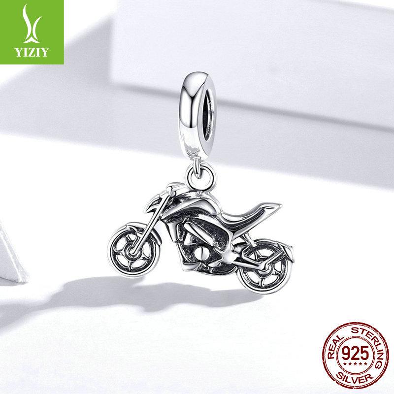 Серебряная подвеска-мотоцикл Ziyun S925 из стерлингового серебра, крутой спортивный DIY-аксессуар (SCC1712)