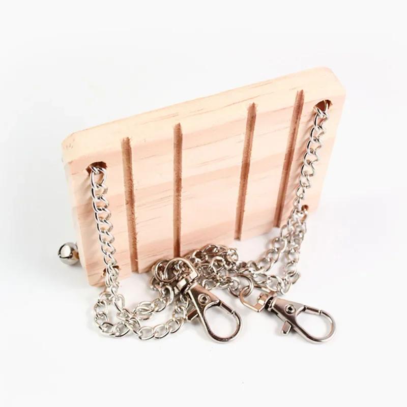 Pet Hamster Bird Wooden Toy Game Board Hanging Swing Squirrel Fun Springboard Chinchilla Cockatiel Swing Ladder Pet Supplies