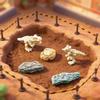 Миниатюрные ископаемые из смолы Статуэтка динозавра Модель Мини-ископаемые динозавров Орнамент для ландшафта с мхом Образовательные игрушки Фигурки
