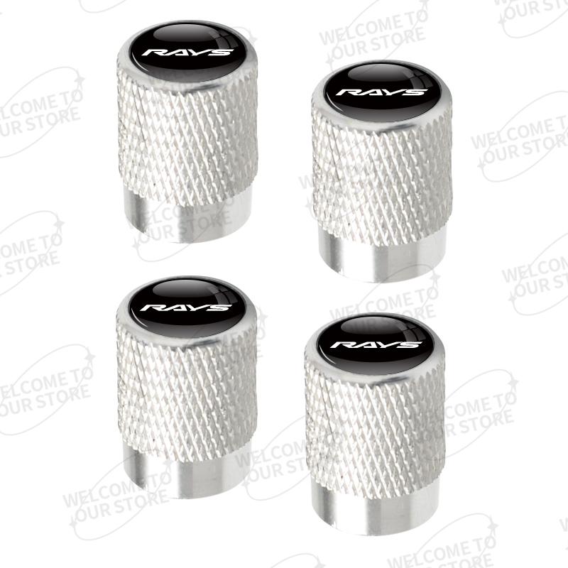 Алюминий Для Логотипа RAYS Toyota Honda Subaru Suzuki Acura Lexus Mitsubishi Mazda 4 шт. Авто Декор Колпачки Клапанов Колес Автомобиля Крышка Штока