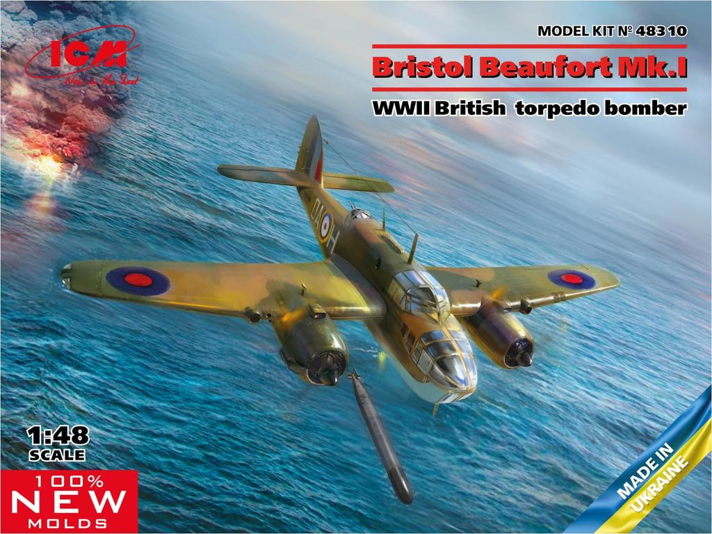 Пластиковая модель перехватчика Bristol Beaufort Королевских ВВС времен Второй мировой войны 48310 1/48 Mk.I