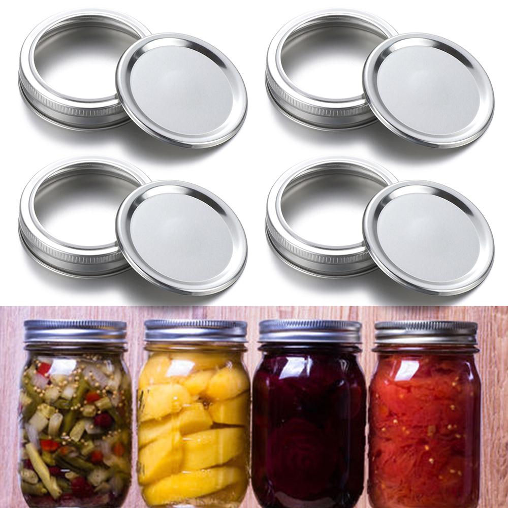10/20PCS Sealing Bottles Lid Wide Mouth Tinplate Canning Lids Jar Caps Mason Jar Lid Storage Bands