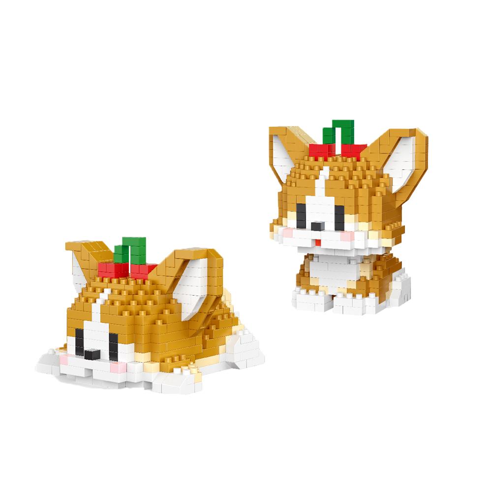 Multi Form Micro Mini Building Blocks Dog: Versatile and Cute Convertible Pet Models for Creative Fun Children's Puzzle Toy Gift