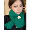 New Solid Color Woolen Scarf for Women Winter Warm Ins High Looking Student Korean Style Versatile Knitted Scarf