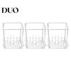 Clear Gardening Pot with Holes Orchid Planter Saucer, Square Plant Plastic Drainage Holes, Transparent Flowerpot for Phalaenopsis, Seedings Flower