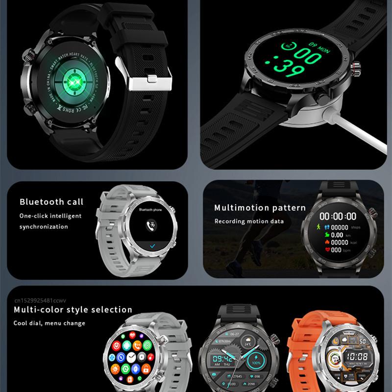 DK67 Мужские умные часы 1,5-дюймовый большой экран BT звонок Монитор сердечного ритма Отслеживание фитнеса для занятий спортом на открытом воздухе Беспроводная зарядка Смарт-часы