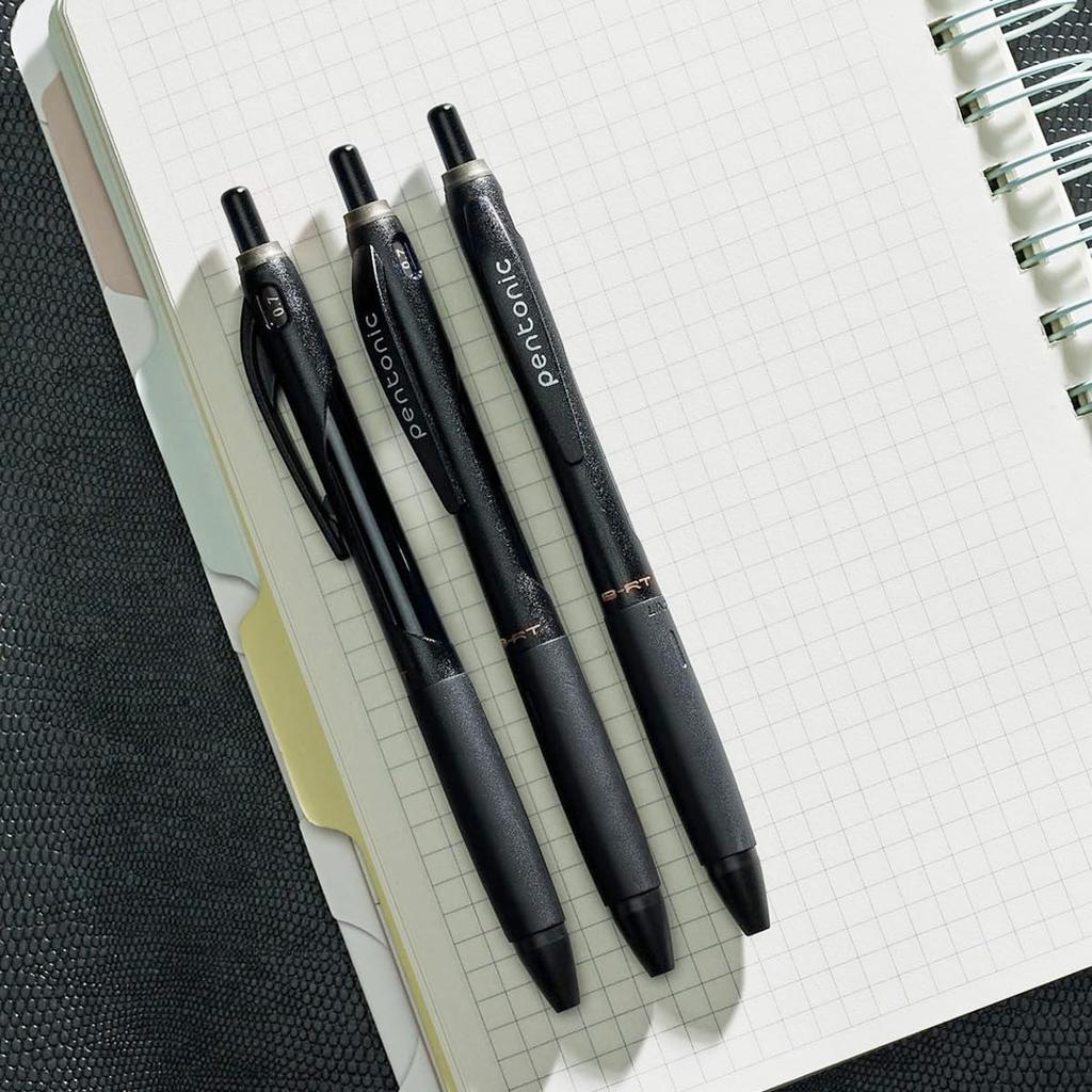 Pentonic B-RT 0.7mm Retractable Ball Point Pens Black Ink With Refills Combo Pack of 1 (10 Pcs Pens with 10 Pcs Refills) For Office School Writing Use