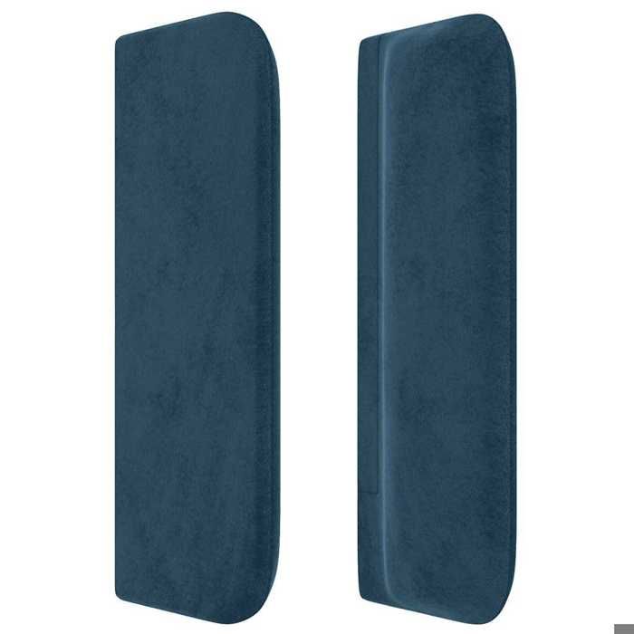 Maison Exclusive - Tête de lit avec oreilles Bleu foncé 147x16x78/88 cm Velours