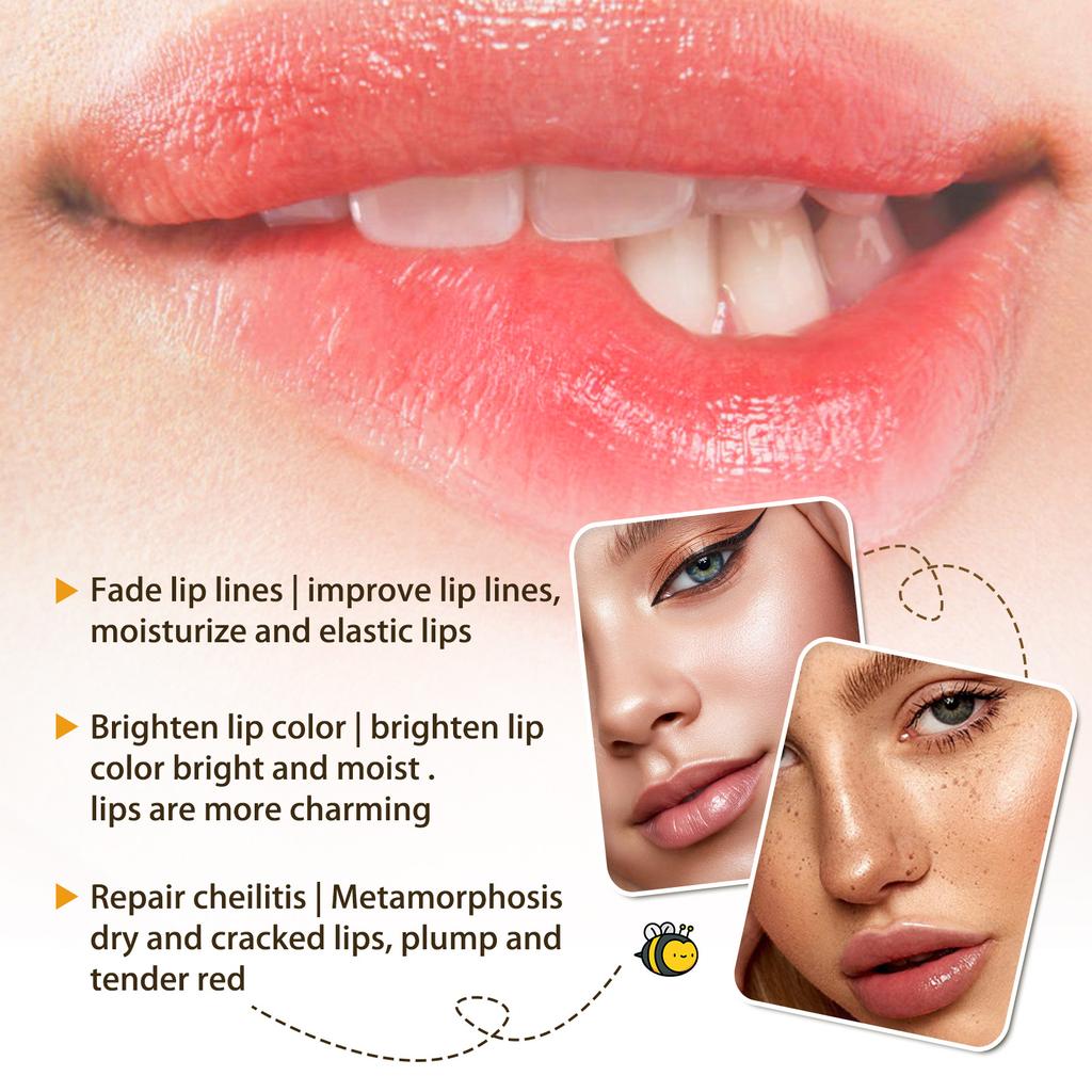 EELHOE Lovely Honey Pot Lip Oil Fresh Fruit Lip Balm Long Lasting Moisturizing Clear Lip Oil Liquid Lipstick Lip Gloss Makeup Cosmetics